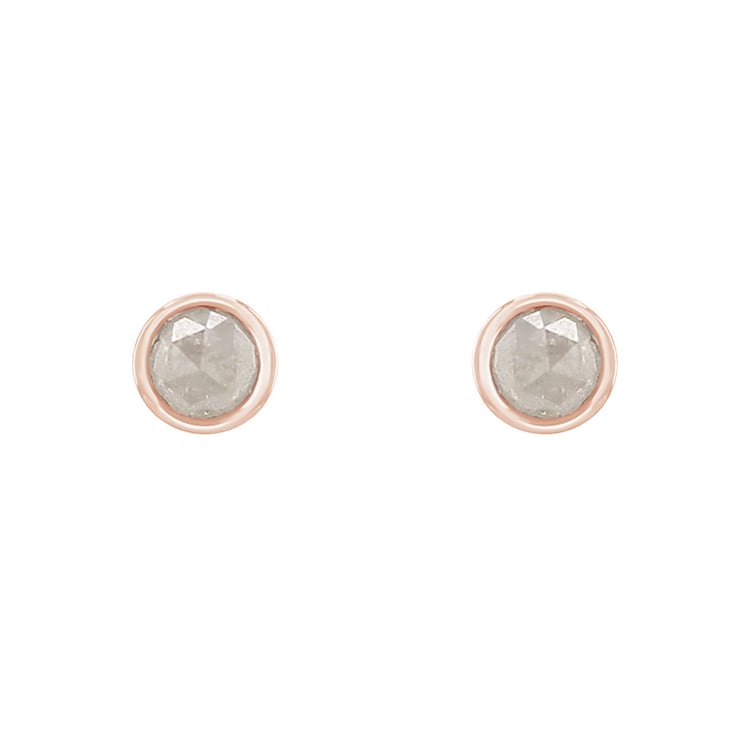 Minimalistické bezel náušnice se salt and pepper diamanty Tofine 118489