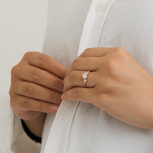 Zásnubní prsten s lab-grown diamanty Olha