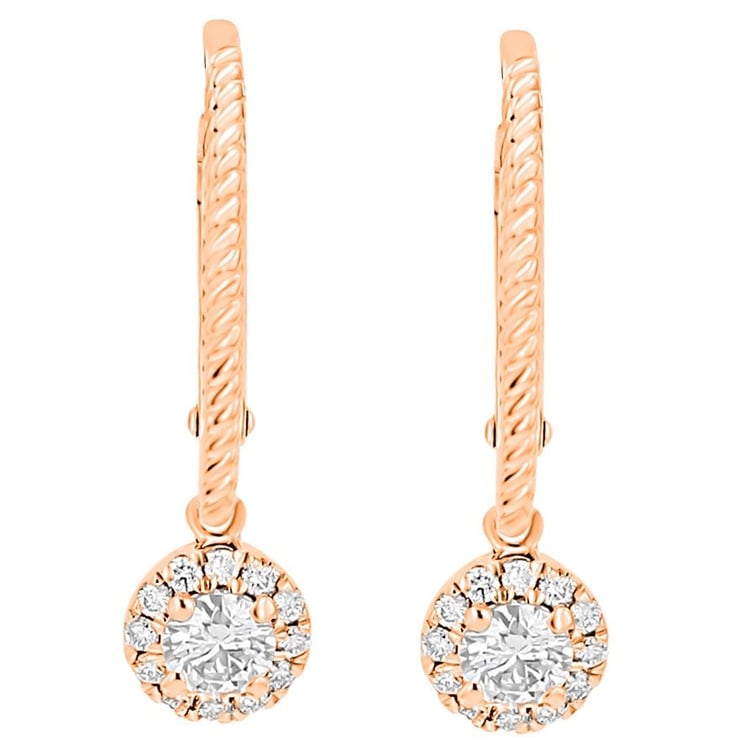 Stříbrné náušnice s lab-grown diamanty Mona 171367