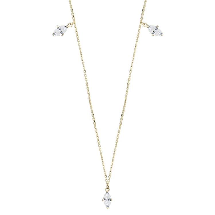 Zlatý náhrdelník s bílým topazem Rosalva