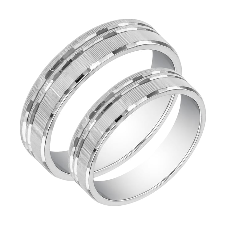 Snubní prsteny ze zlata s vroubky