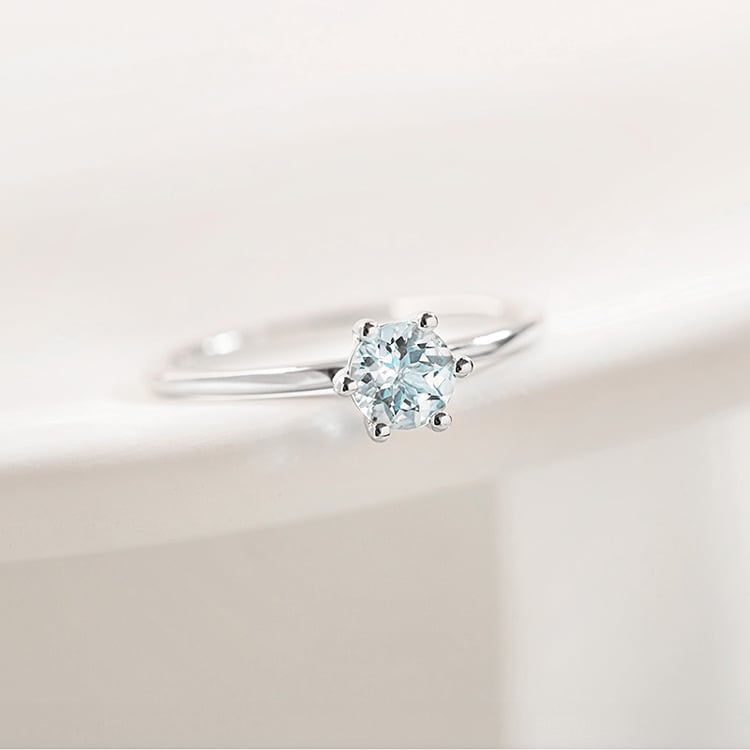 Zásnubní prsten s akvamarínem Birdie 152682