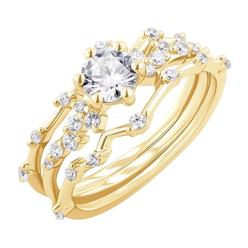 Set prstenů s možností výběru lab-grown diamantu Carina