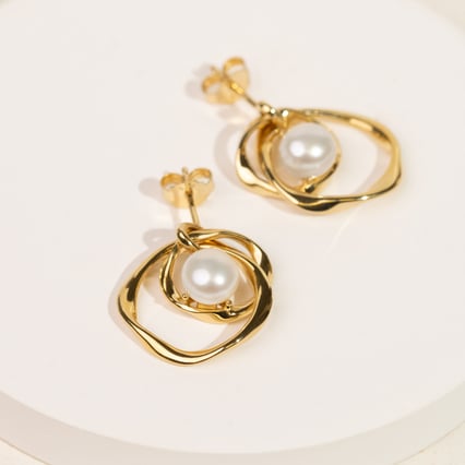 Perlové náušnice ze stříbra Thalia