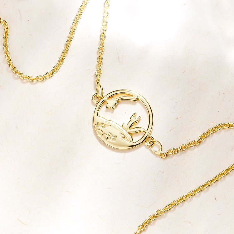 Stříbrný vykrojený náramek s liškou Malý princ 157552