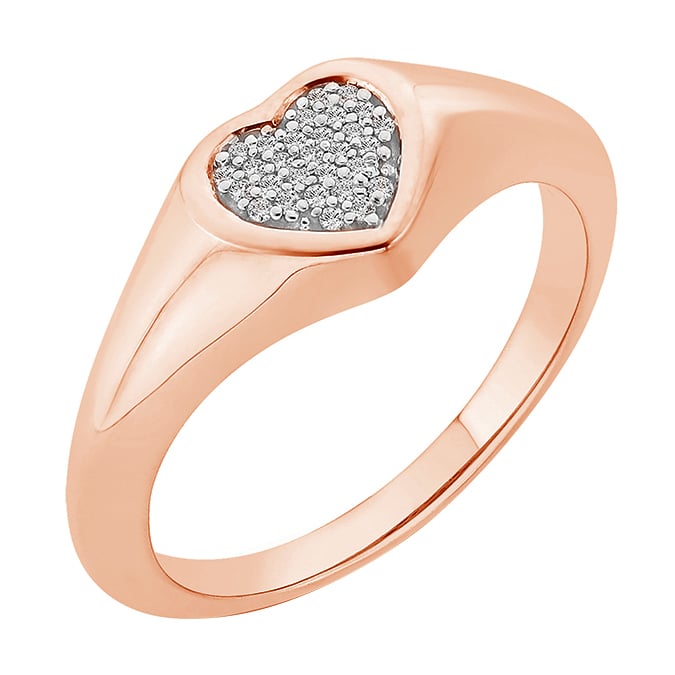 Prsten se srdcem plným diamantů 63923