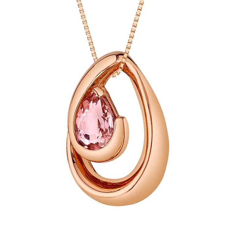 Pozlacený přívěsek se simulovanou morganitovou kapkou