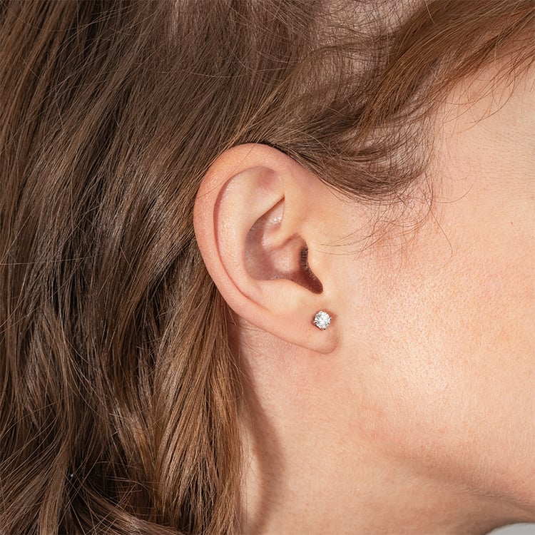 Zlaté šroubovací náušnice s IGI certifikovanými 0.50ct lab-grown diamanty Christi 131224