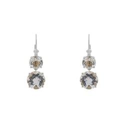 Zlaté visací náušnice s ametysty Karen