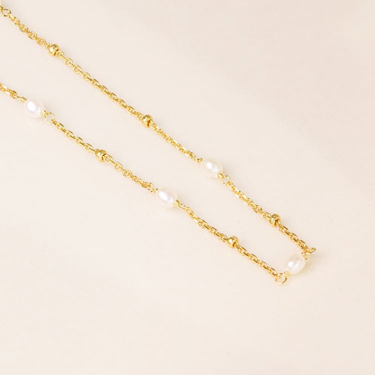 Stříbrný náhrdelník s perlami Landia 164632