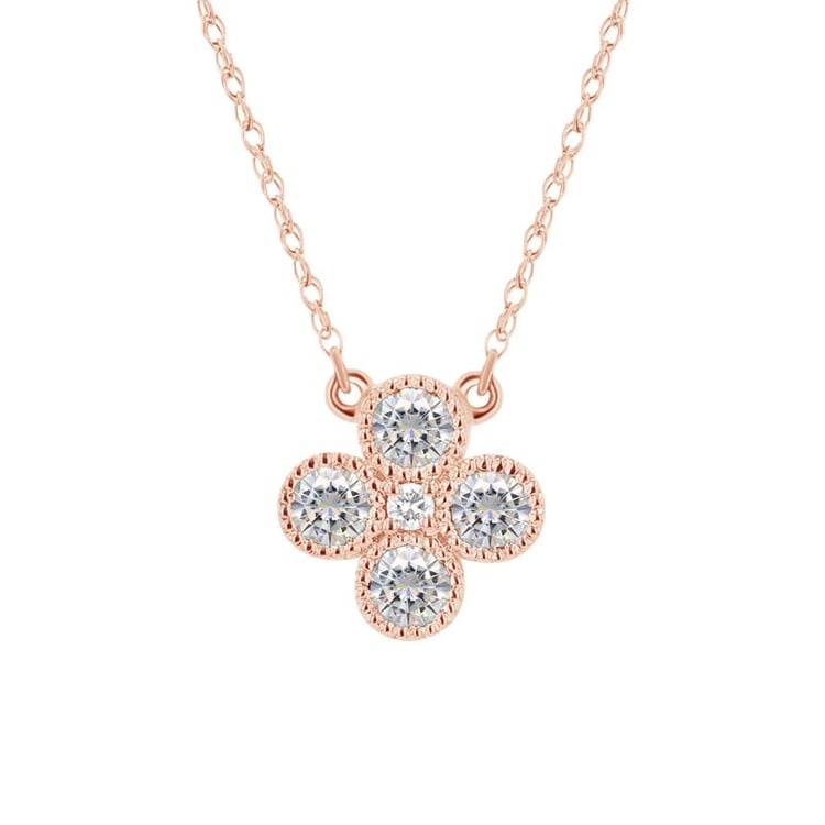 Moissanitový náhrdelník s diamantem Emely 136033