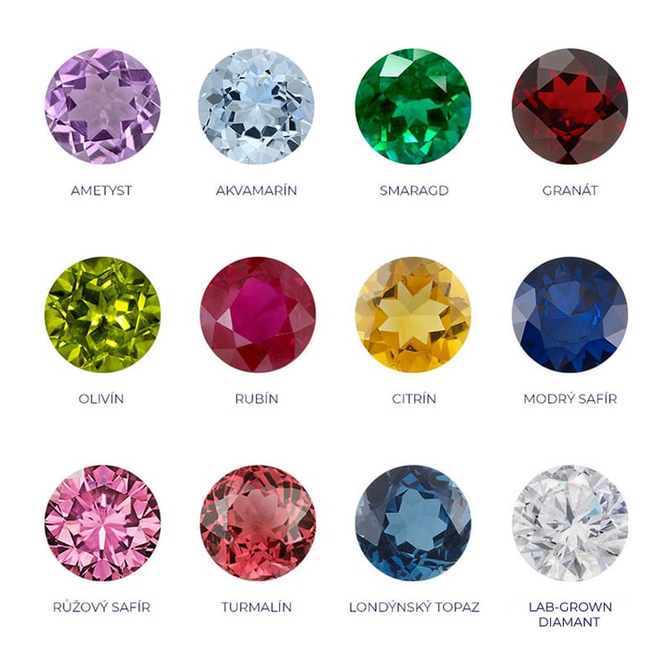 Stříbrný personalizovaný přívěsek s drahokamem a písmenem Larry 137326