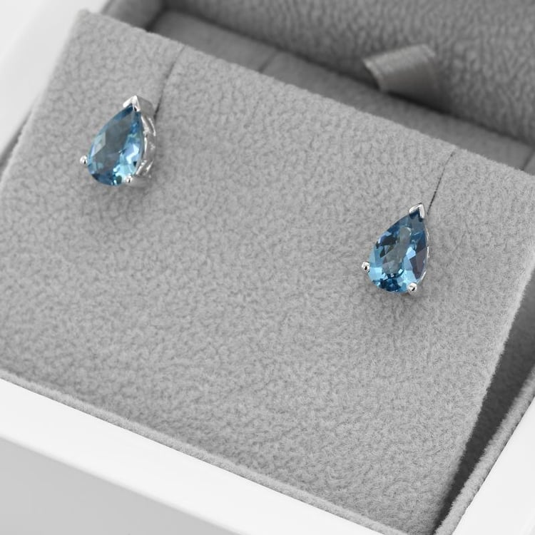 Náušnice s topasovými slzami 4620