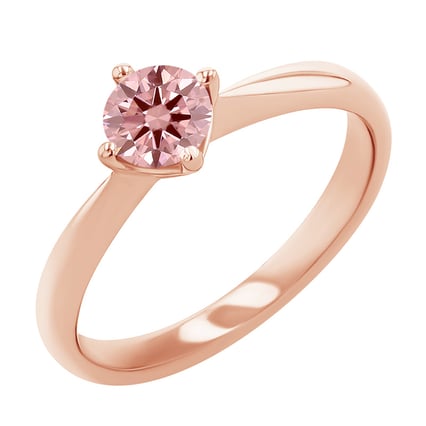 Zásnubní prsten s certifikovaným fancy pink lab-grown diamantem Mahiya