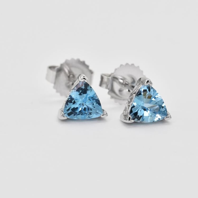 Topazové náušnice stříbrné 3089
