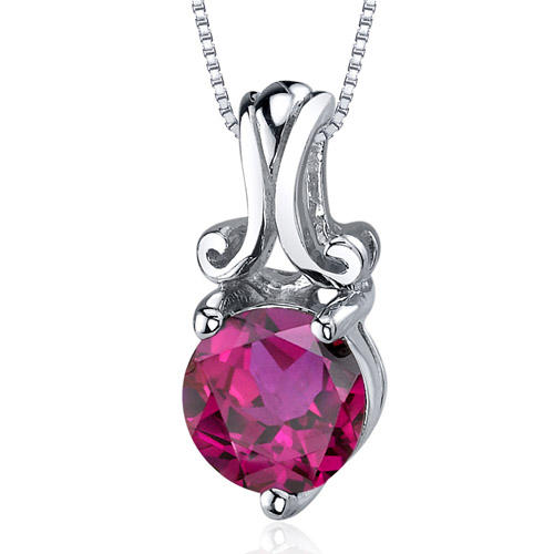 Stříbrný přívěsek s vytvořeným rubínem