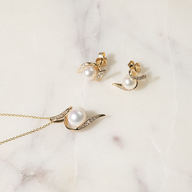 Kolekce šperků s perlou a diamanty Menmoli 137118