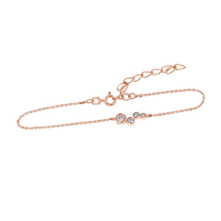 Moderní stříbrný náramek s diamanty Viola 163669