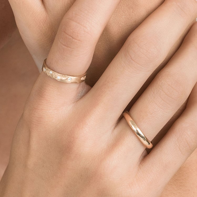 Snubní prsteny s ručně rytým povrchem Cley 163754