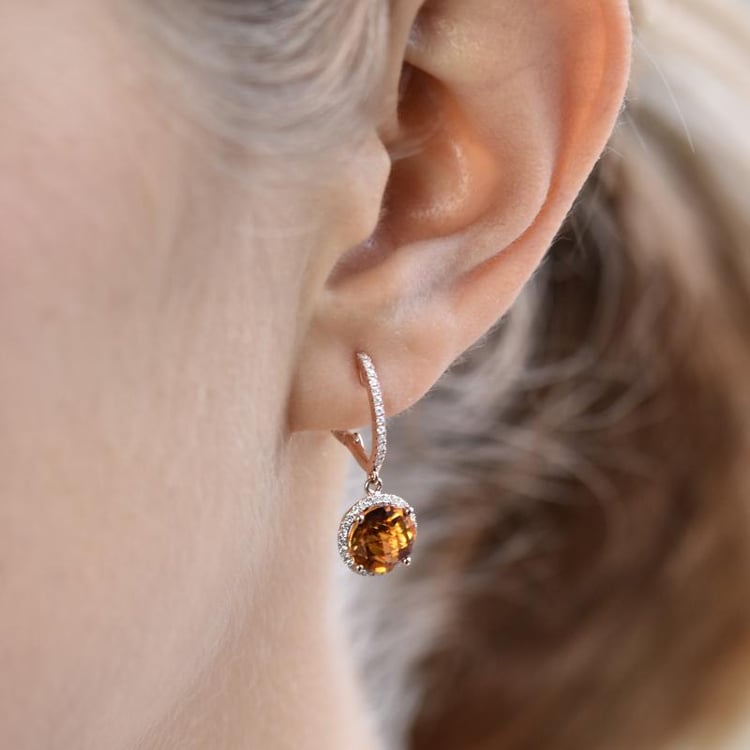 Citrínové náušnice 3664