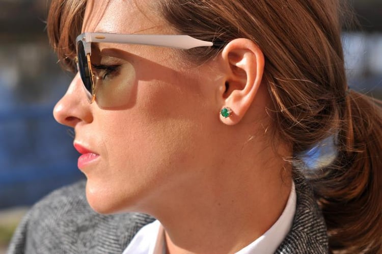 Stříbrné smaragdové pecky 6207