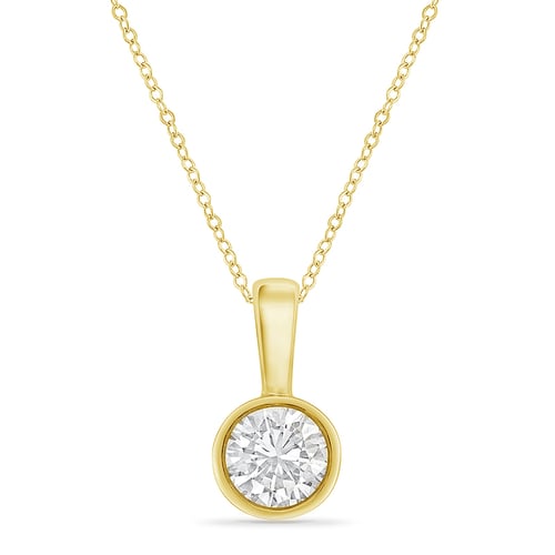 Minimalistický diamantový bezel přívěsek Martha