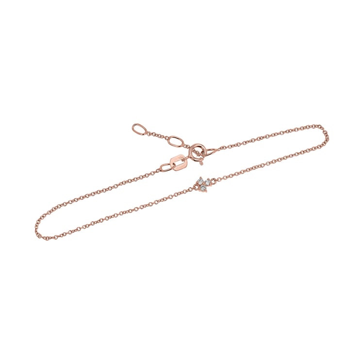 Náramek se třemi lab-grown diamanty Foley 148518