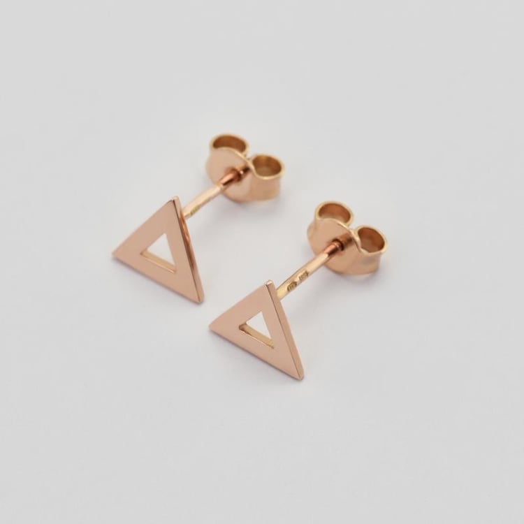 Tlaté náušnice trojúhelníky 10378