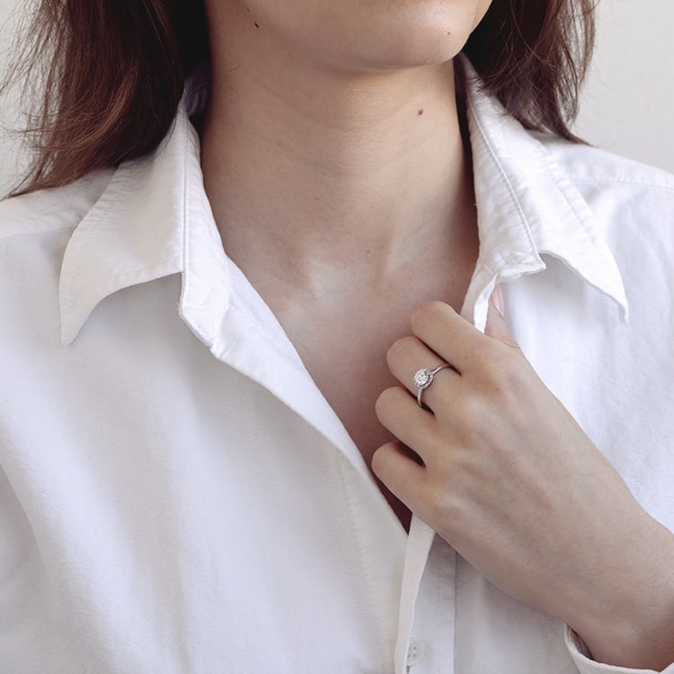 Halo zásnubní prsten s diamanty Zulie 129976