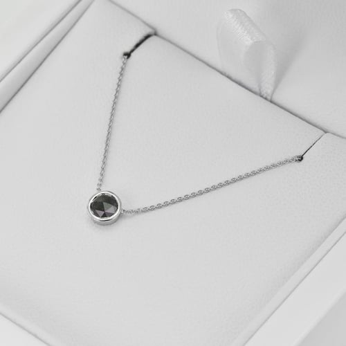 Zlatý náhrdelník bezel se salt'n'pepper diamantem Terun