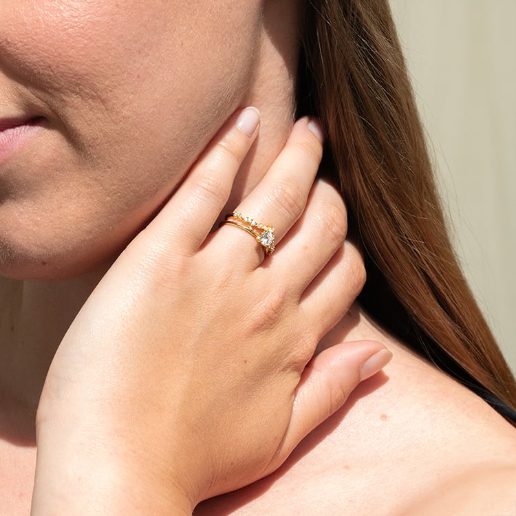 Vykrojený eternity prsten s lab-grown diamanty Kenzie 142469