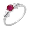 Zásnubní prsten s rubínem a diamanty Olha