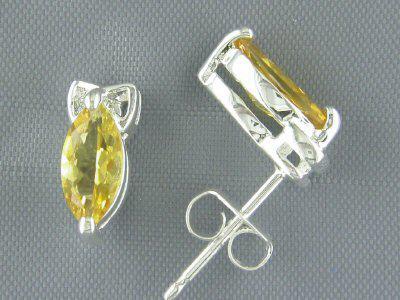 Citrínově náušnice ze stříbra 2162