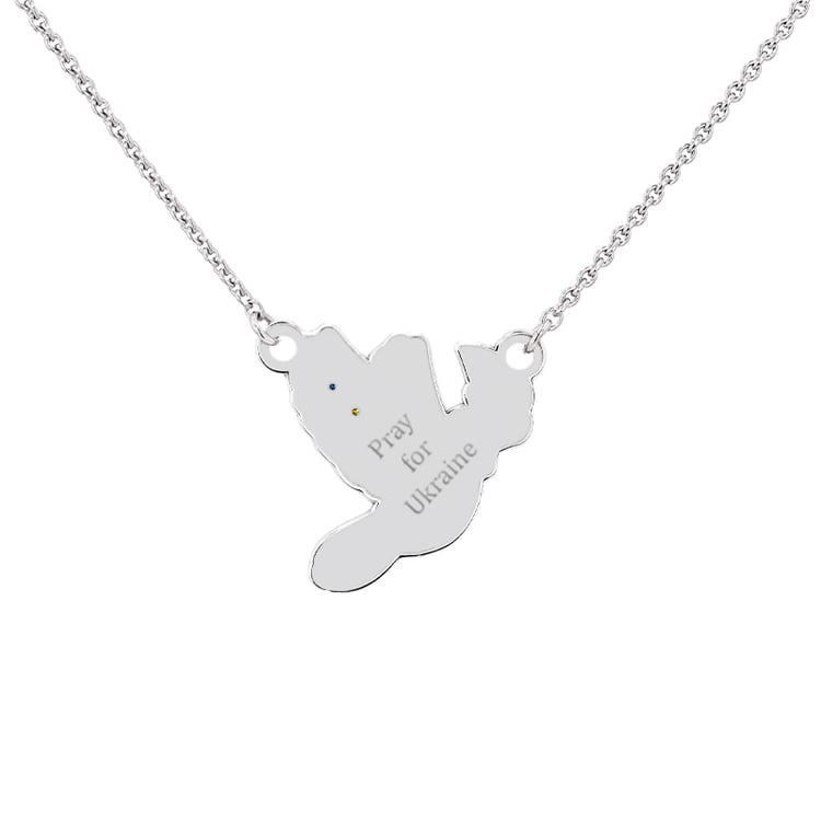 Náhrdelník ve tvaru holubice s diamanty Dove 96619