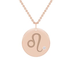 Zlatý přívěsek se znamením a diamantem Lev