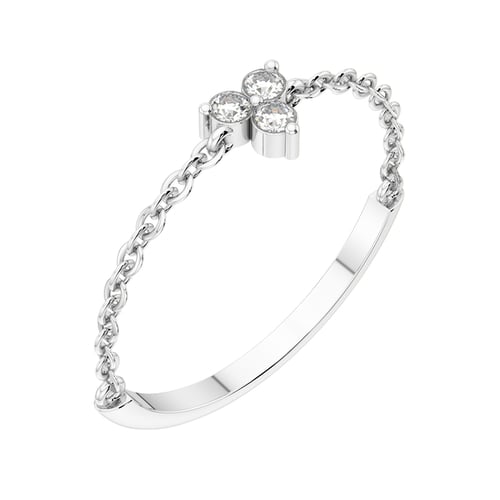 Netradiční minimalistický prsten s diamanty Luthar