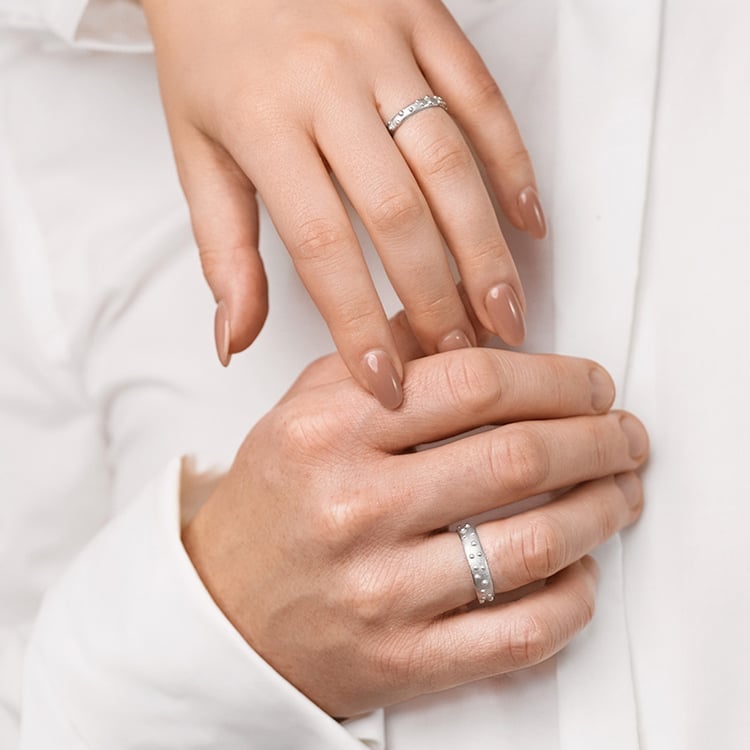 Snubní prsteny s atypickým povrchem Kai 155668