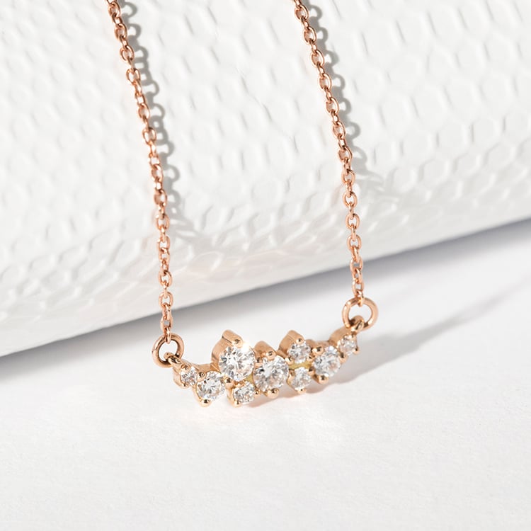 Cluster náhrdelník s diamanty Kianna 114609