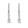 Stříbrné visací náušnice s přírodními diamanty