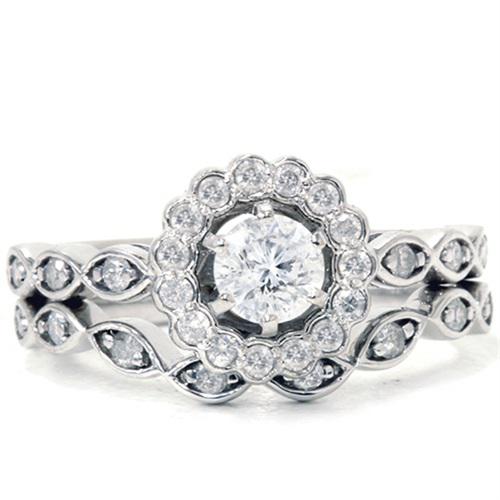 Květinový svatební set prstenů Felicite