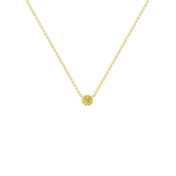 Minimalistický náhrdelník se žlutým diamantem Glosie