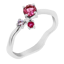 Stříbrné prsteny s rubínem