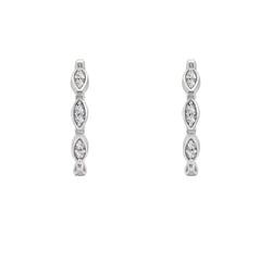 Stříbrné kruhové náušnice s lab-grown diamanty Wontisa