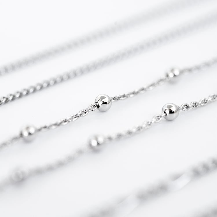 Řetízek s kuličkami 45 cm ze stříbra 129591