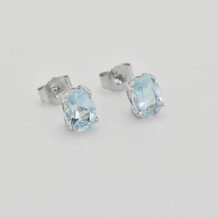 Akvamarínové náušnice 13209
