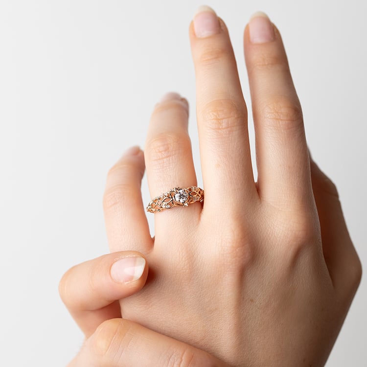 Vintage zásnubní prsten s lab-grown diamanty Chantal 147954