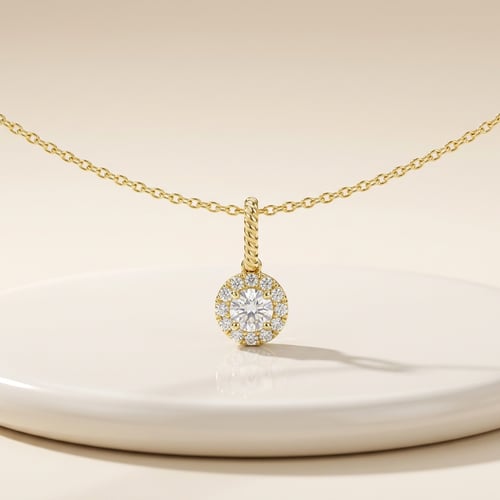 Romantický přívěsek s lab-grown diamanty Danny