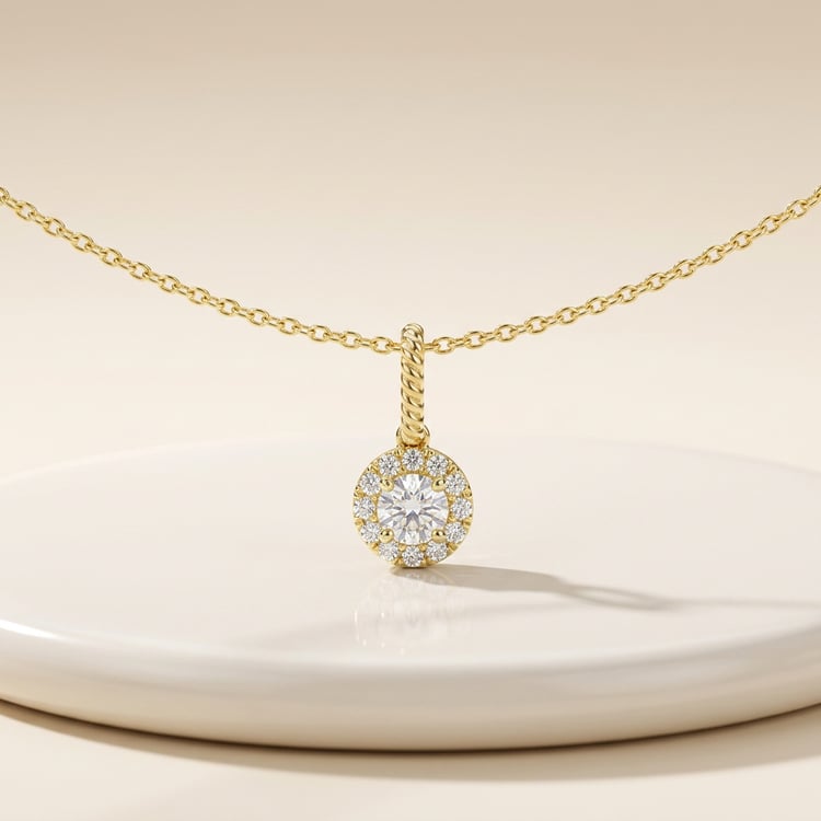 Romantický přívěsek s lab-grown diamanty Danny 171442