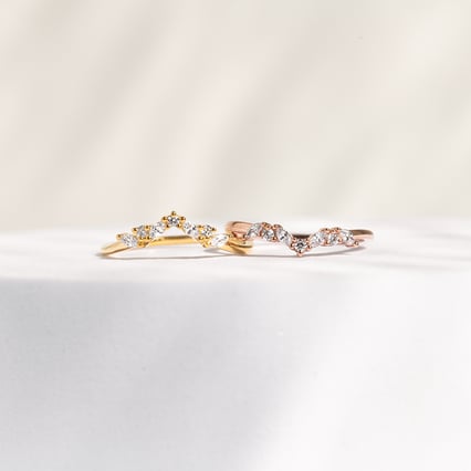 Vykrojený prsten s round a marquise diamanty Fergal