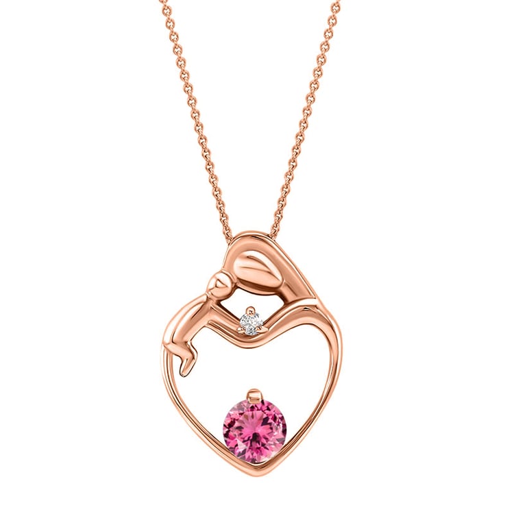 Náhrdelník s růžovým topazem 24334